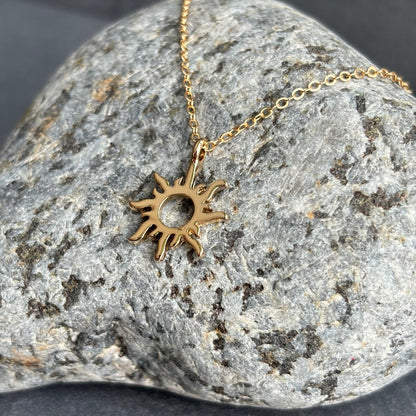 Minimalist Gold Sun Necklace