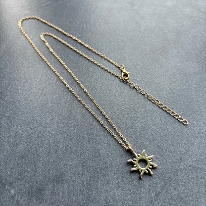 Minimalist Gold Sun Necklace