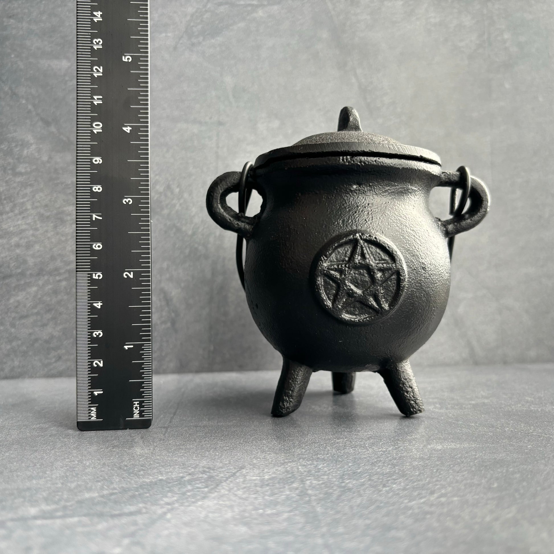 Cast Iron Pentagram Cauldron