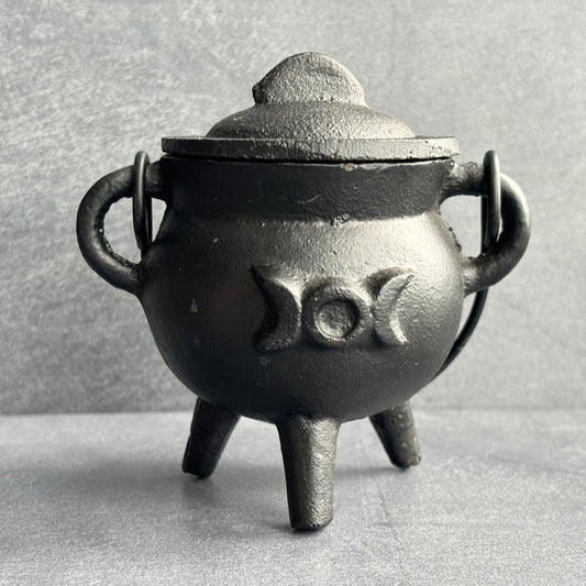 Cast Iron Triple Moon Cauldron