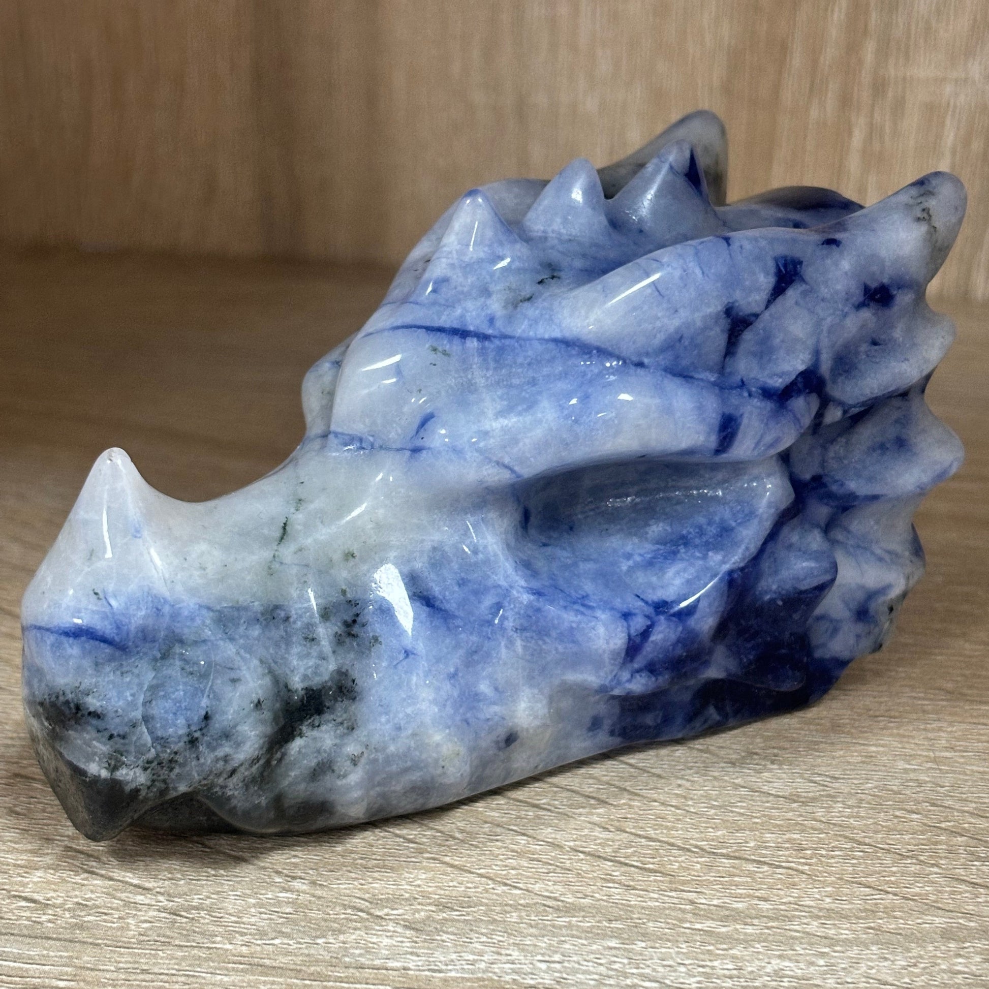 Large UV Reactive Afghanite Crystal Dragon Head