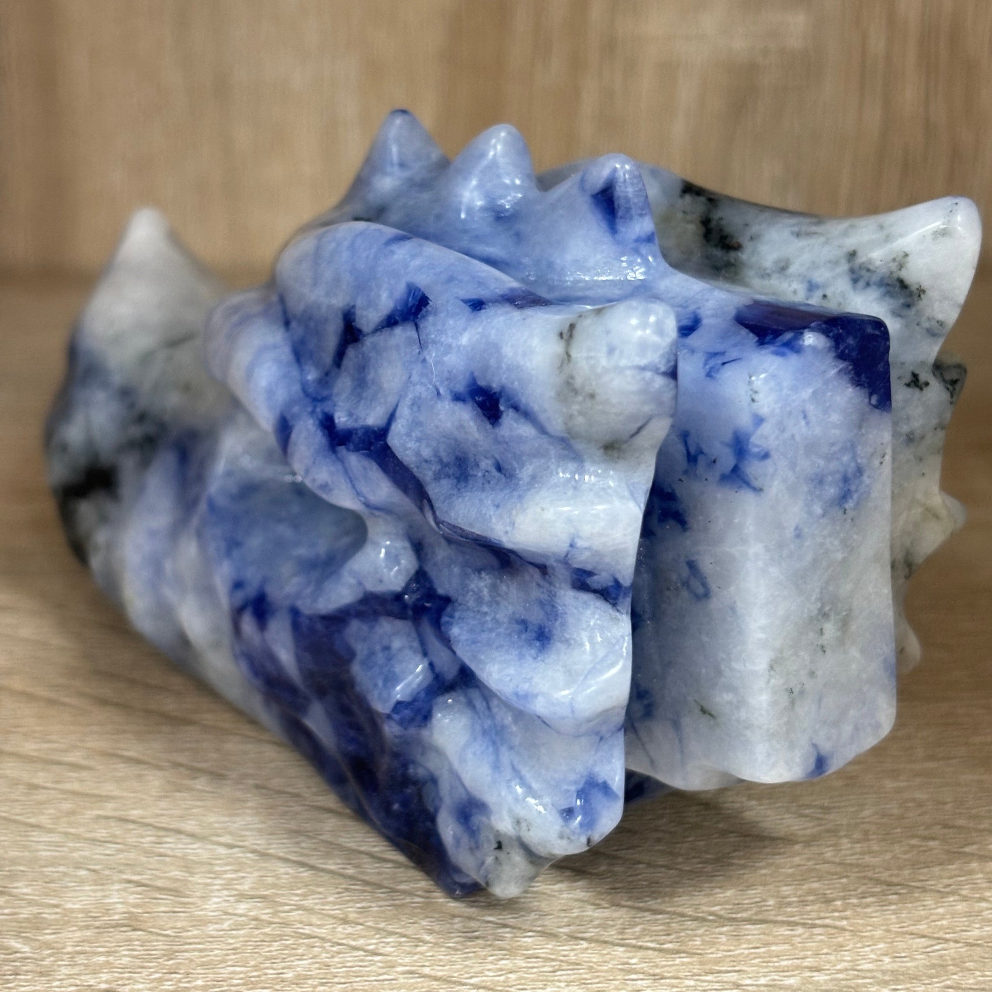 Large UV Reactive Afghanite Crystal Dragon Head