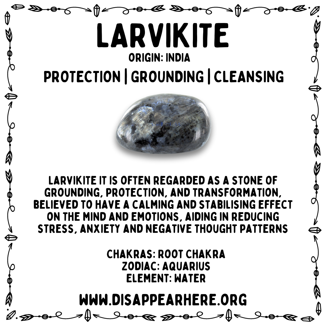Larvikite Polished Crystal Tumblestone