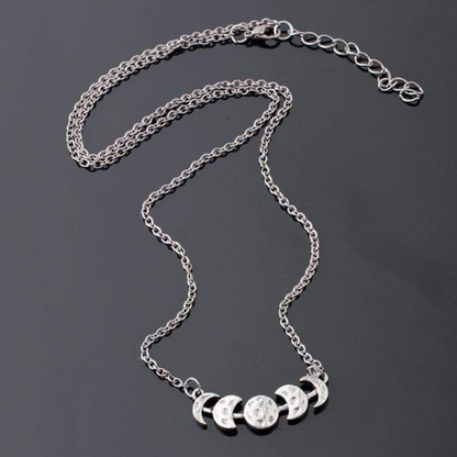 Lunar Eclipse Moon Phases Necklace