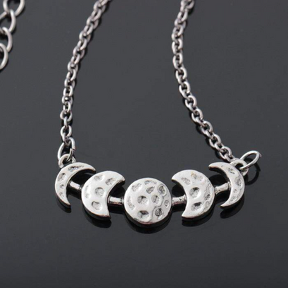 Lunar Eclipse Moon Phases Necklace