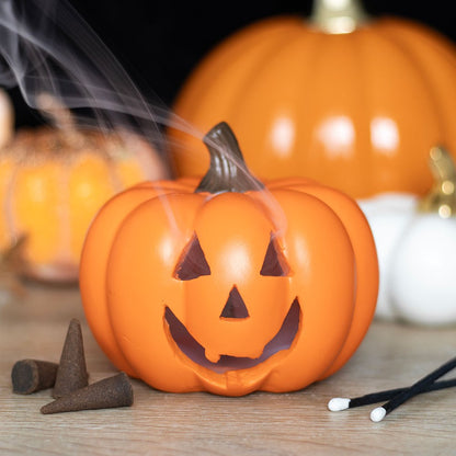 Orange Pumpkin Incense Cone Burner