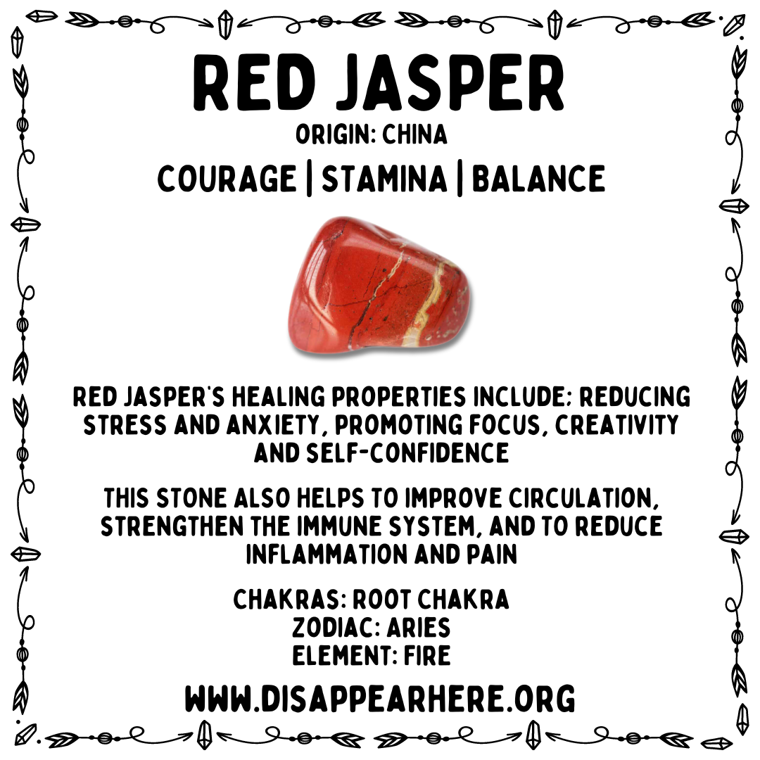 Red Jasper Polished Crystal Tumblestone