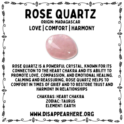 Rose Quartz Properties Crystal Card