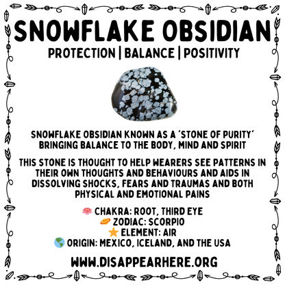Snowflake Obsidian Polished Crystal Tumble Stone