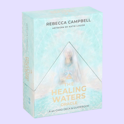 The Healing Waters Oracle card deck by Rebecca Campbell includes a 44-card deck and 176 page guidebook. This deck uses the healing power of water to deepen the user's spiritual connection and nurture the mind, body and soul. Beautifully presented in a matching box and illustrated by Katie-Louise