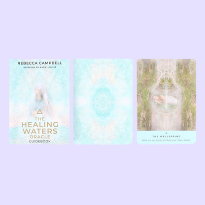 The Healing Waters Oracle card deck by Rebecca Campbell includes a 44-card deck and 176 page guidebook. This deck uses the healing power of water to deepen the user's spiritual connection and nurture the mind, body and soul. Beautifully presented in a matching box and illustrated by Katie-Louise