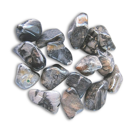Silver Leaf Jasper Polished Crystal Tumble Stone