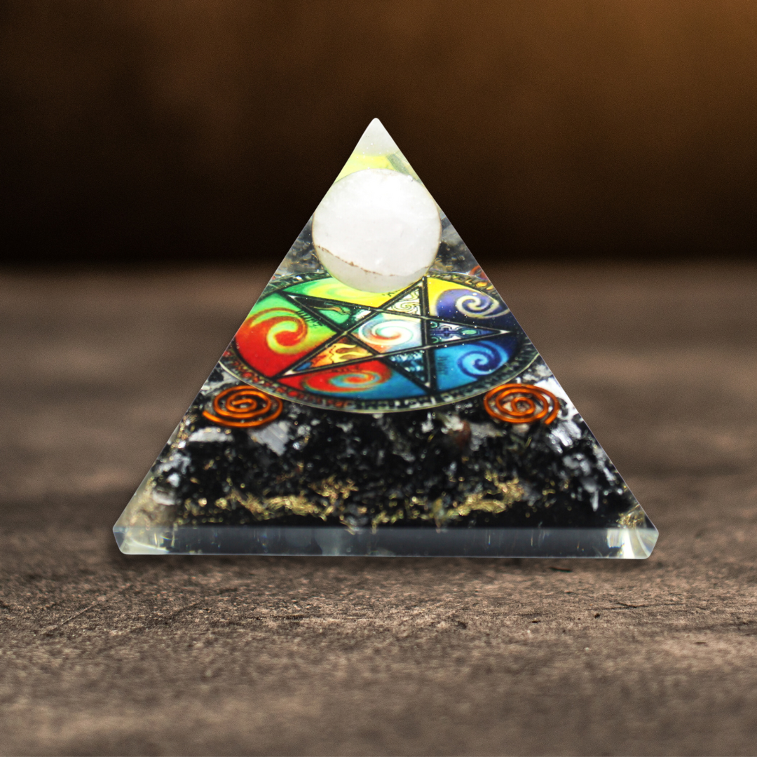 Orgonite Pyramid - Midnight Pentagon