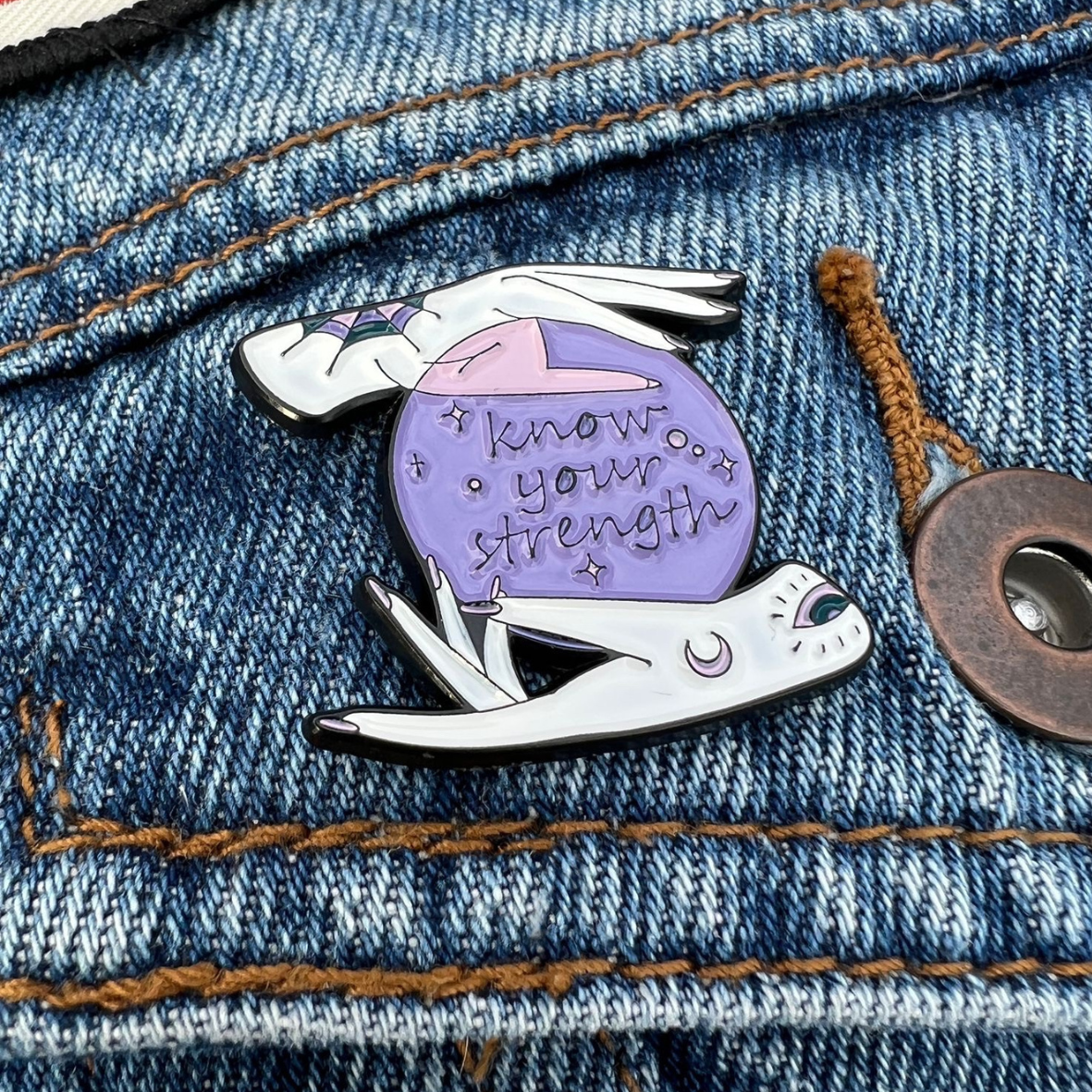 Know Your Strength Crystal Ball Enamel Pin | Disappear Here