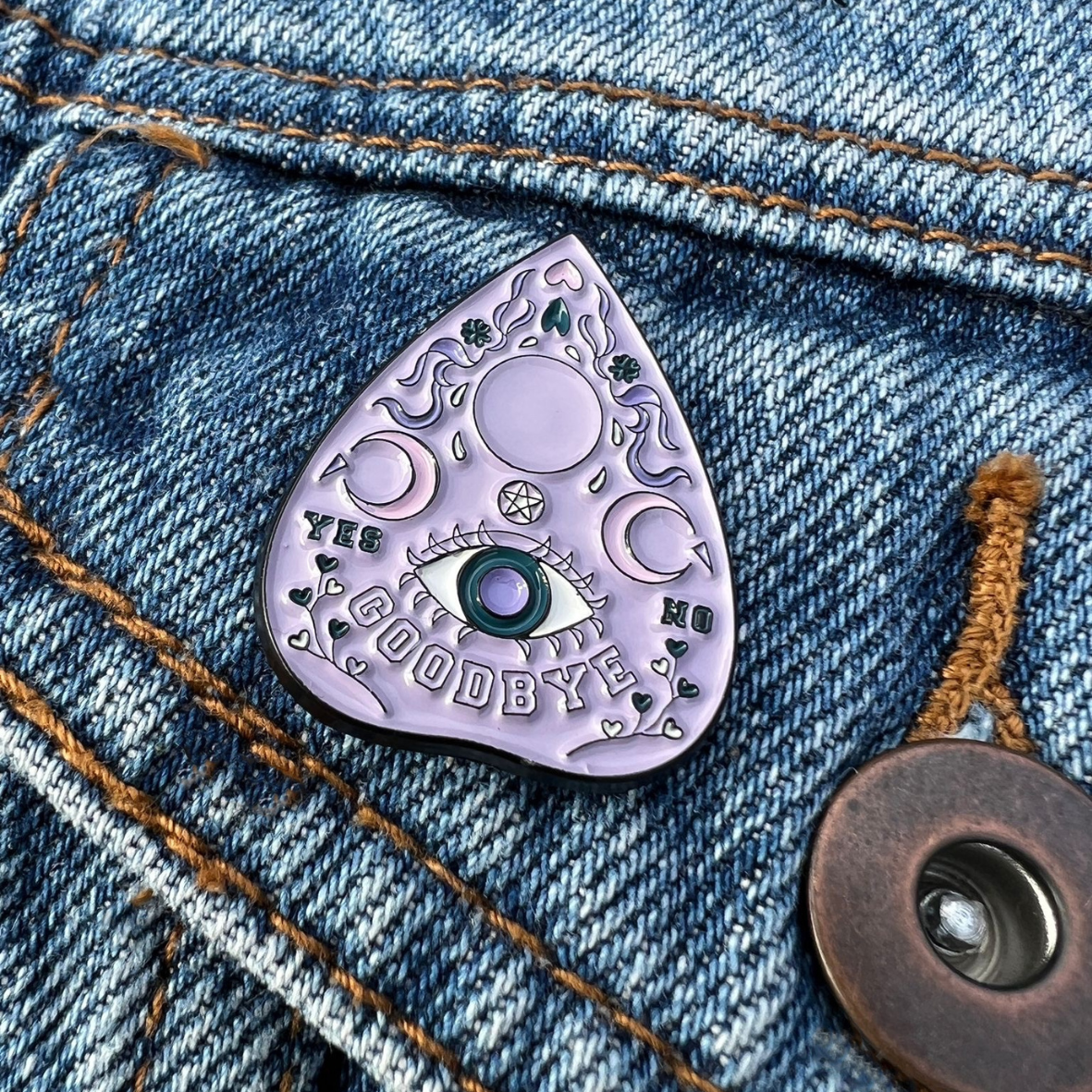 Ouija Planchette Enamel Pin | Disappear Here