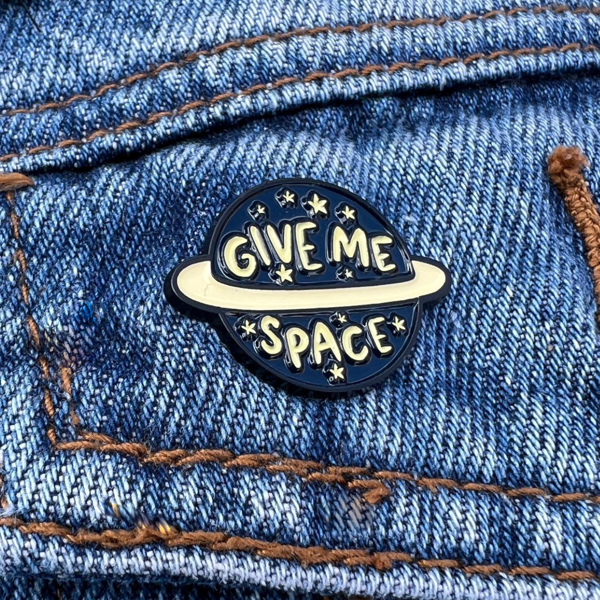 Give Me Space Enamel Pin | Disappear Here