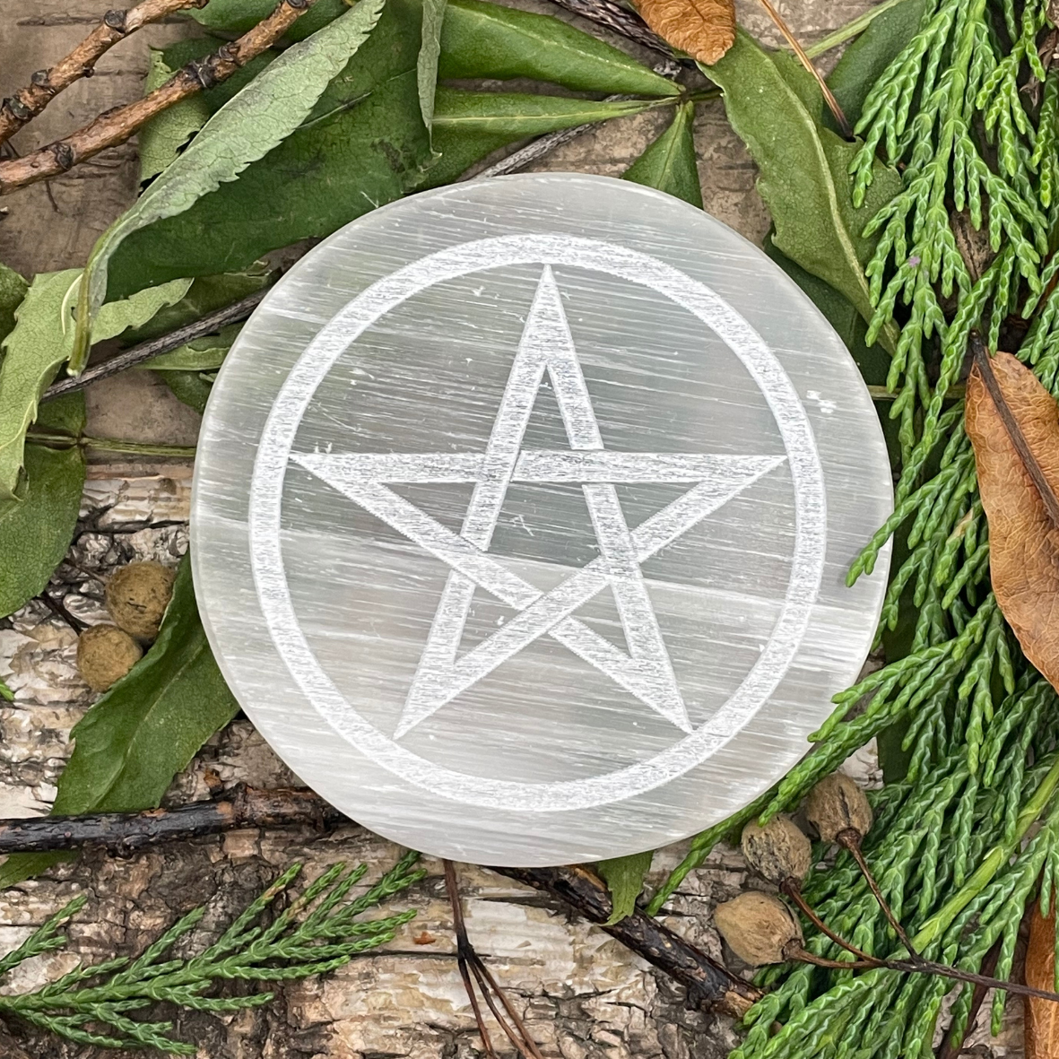 Selenite Pentagram Charging Plate | Disappear Here