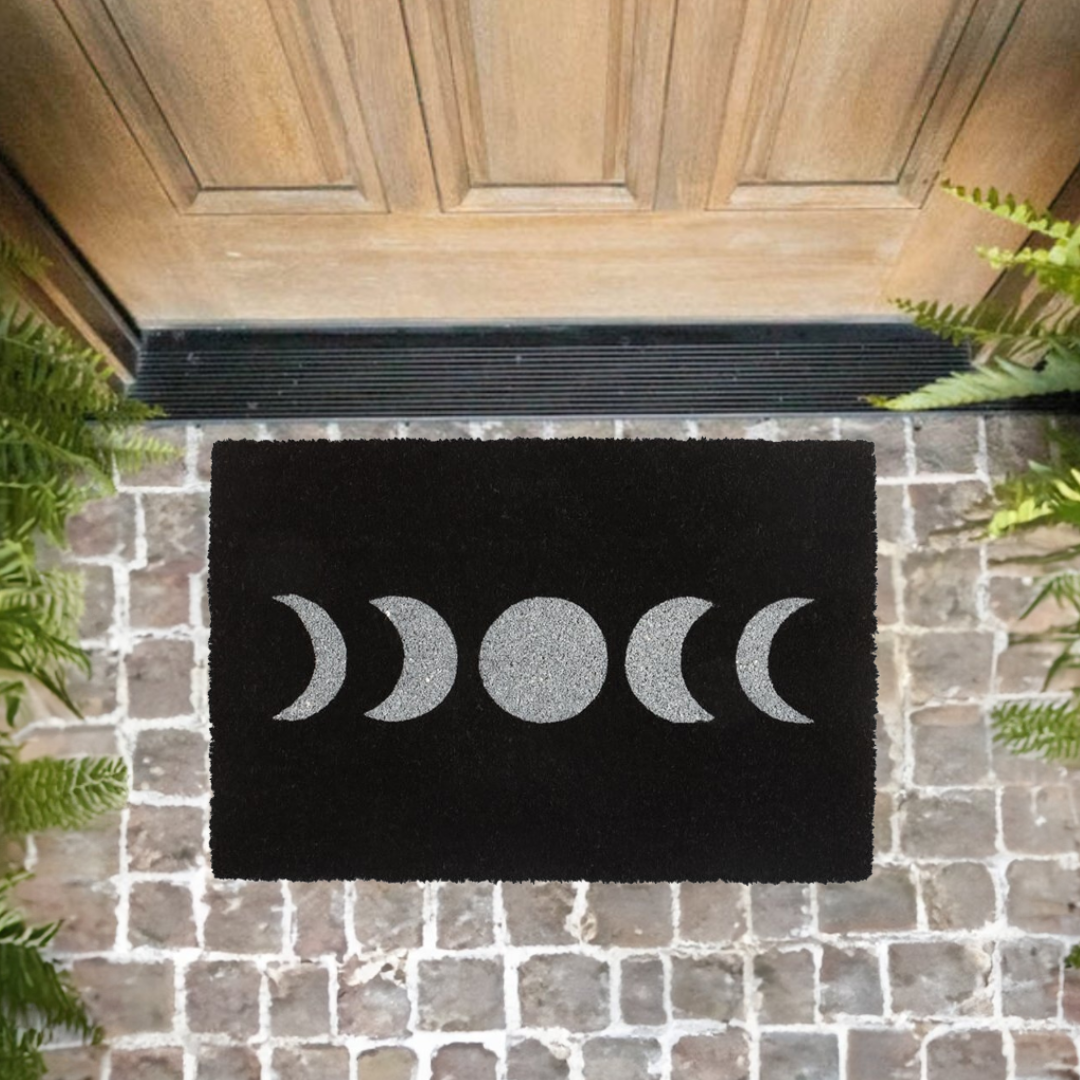 Black Moon Phase Doormat