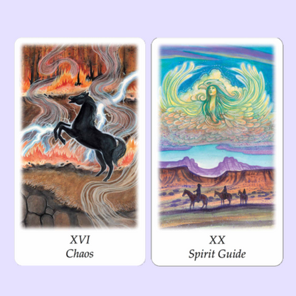 The Vision Quest Tarot Cards have been designed to increase our awareness of cosmic forces and the influence they can have on individual paths. Pack contains 78 cards and a detailed instruction booklet