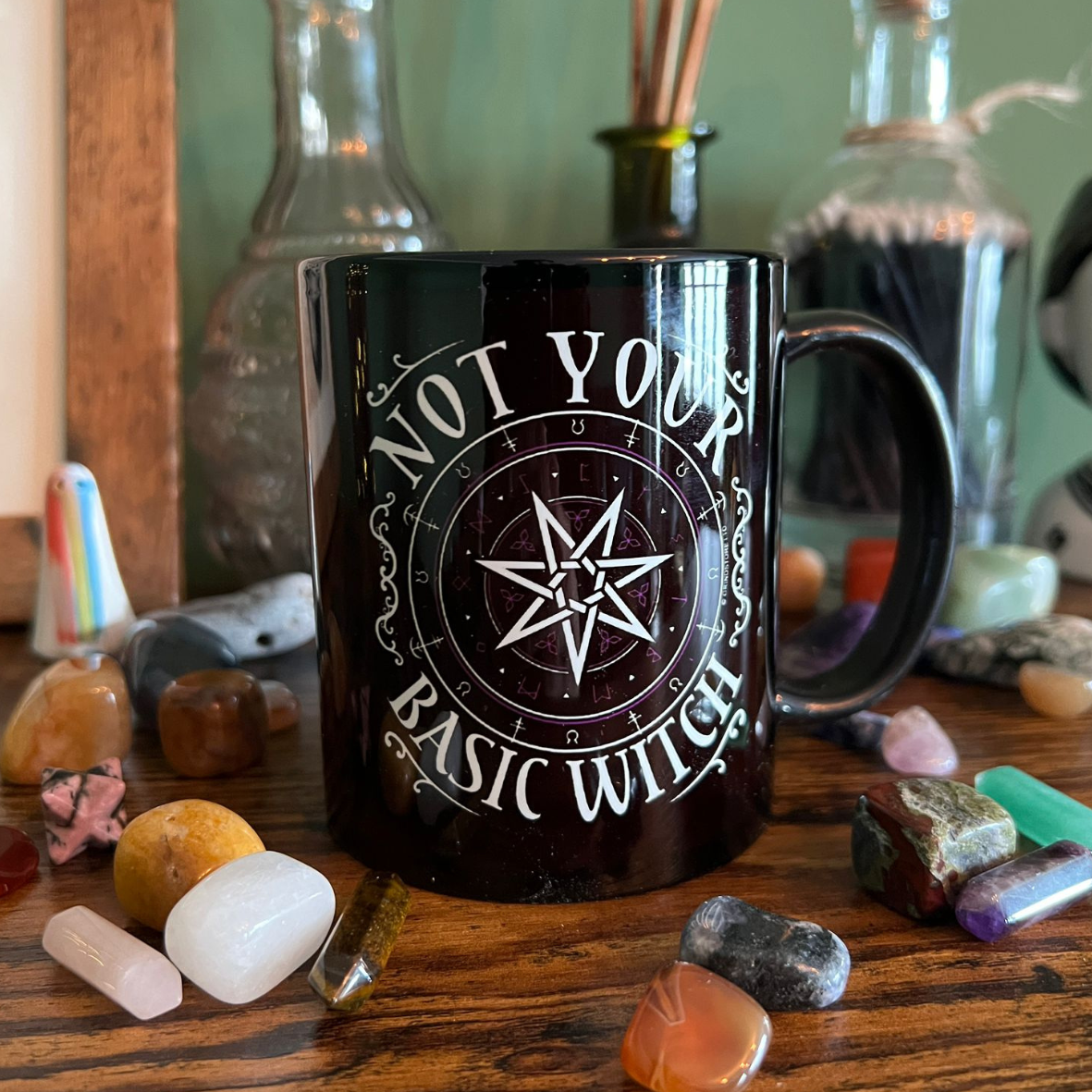 Not Your Basic Witch Black Mug | Disappear Here