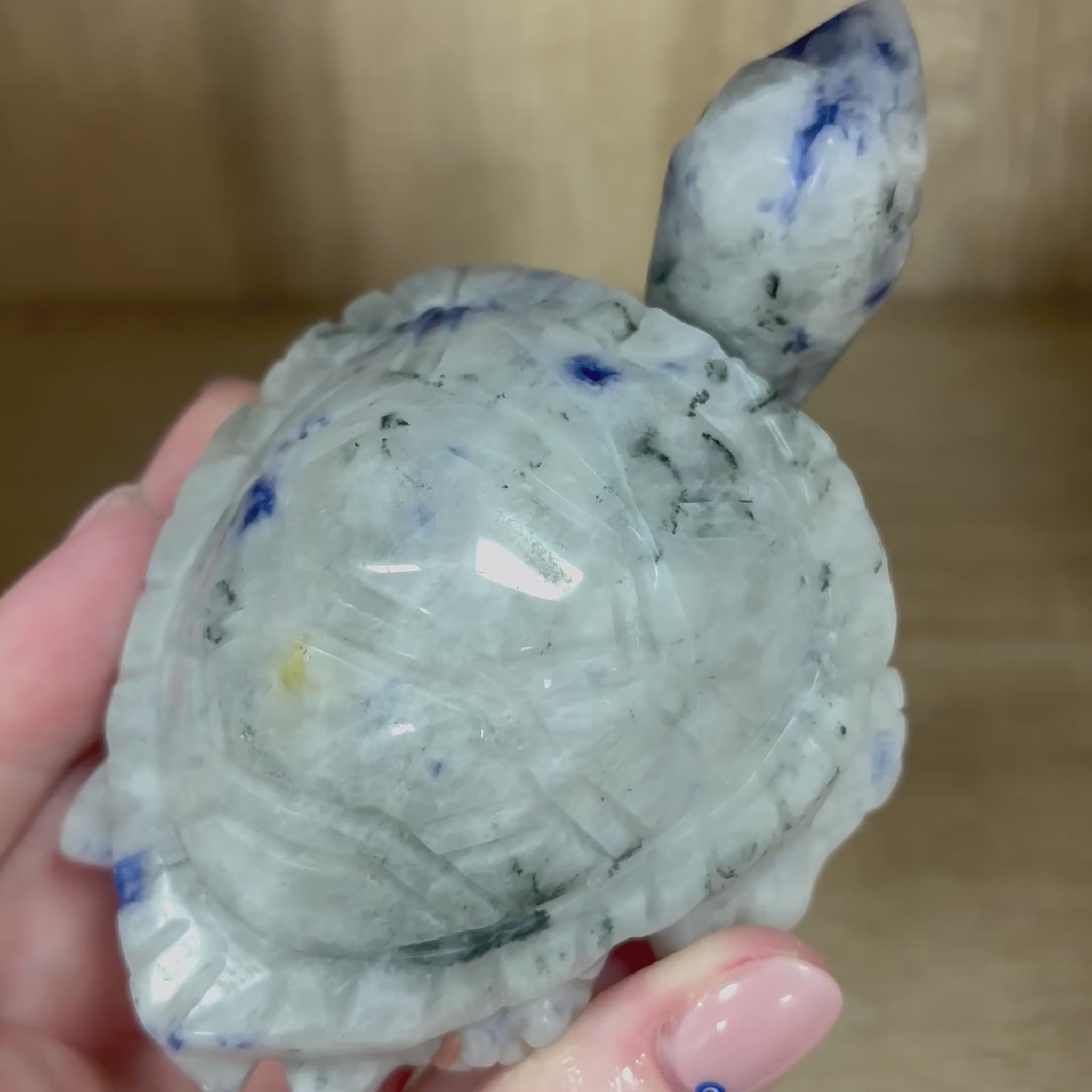 Large UV Reactive Afghanite Crystal Turtle