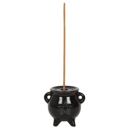 Get ready to cast some good vibes with our quirky Pentagram Cauldron Ceramic Incense Holder! This unique holder is perfect for burning your favorite incense, while adding a touch of whimsy to any room. With its pentagram design and ceramic material, it's both functional and stylish. Perfect for all the witches and wizards out there!