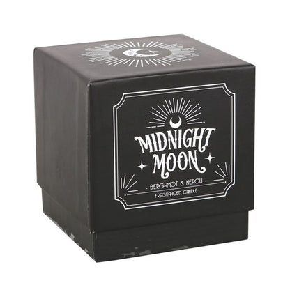 Indulge your senses with an enchanting blend of darkness and allure with this Midnight Moon fragranced candle. Infused with the captivating scent of bergamot and neroli orange, its bewitching aroma will put you under its spell. Approximately 21 hours burn time