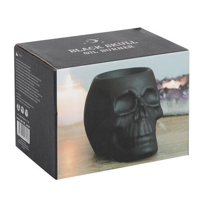 This matt black ceramic oil burner in the shape of a skull is sure to be a talking point in any home. Perfect for Halloween or for those who are looking for something different and unusual the burner features a deep bowl and can be used with both fragrance oils and wax melts