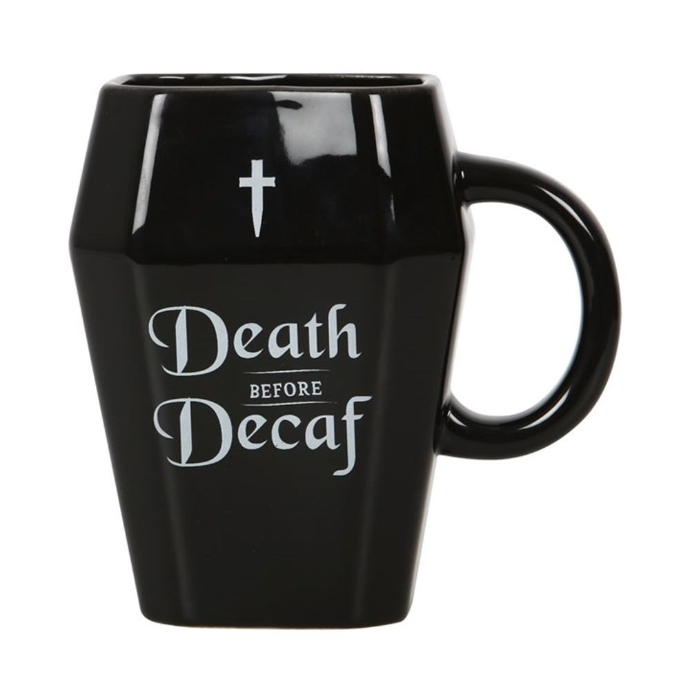 Feel a bit dead inside without your daily caffeine fix? Then this coffin-shaped mug is for you!  Don't let a lack of caffeine kill your vibe. With this coffin-shaped mug, you'll be resurrected every morning!