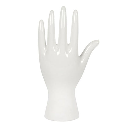 Add some mystic vibes to your space with our White Ceramic Palmistry Hand. This cool take on a classic palmistry hand features metallic gold astrology symbols representing the Sun, Moon, Venus, Mars, Jupiter, Saturn and Mercury and mystical 'Your fate is in your hands' text