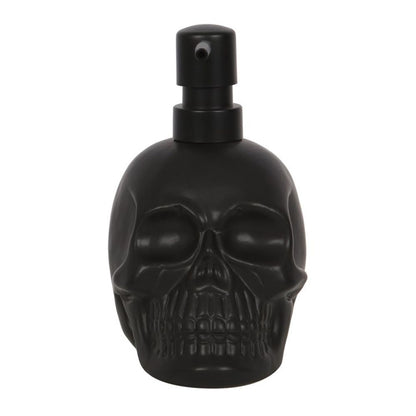 This matt black ceramic skull-shaped soap dispenser is both stylish and unique, making it the perfect choice for those seeking something out of the ordinary