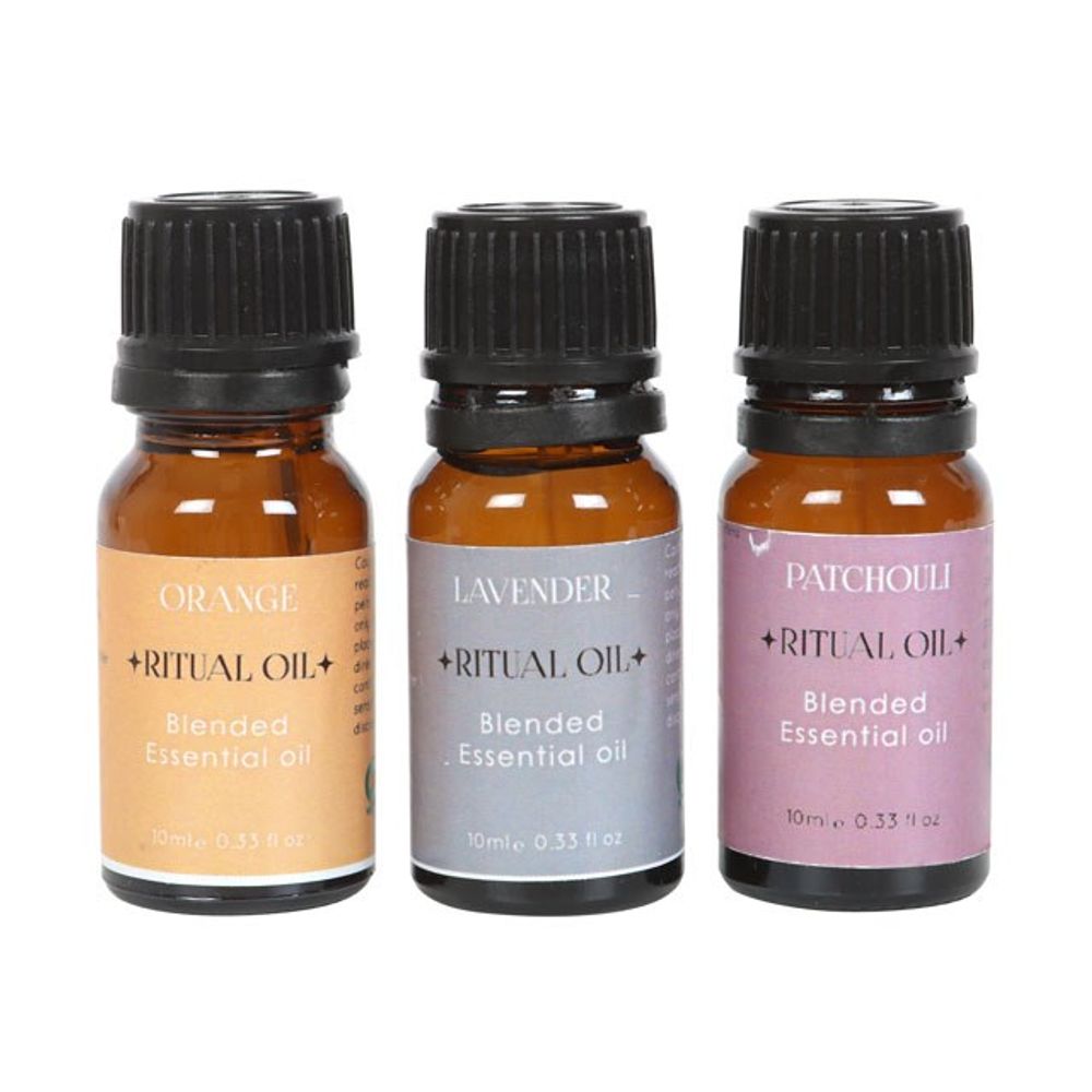 This Set of 3 Stress Less Ritual Blended Essential Oils will create an atmosphere of relaxation, calmness, and blissful serenity