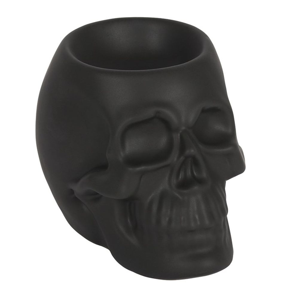 This matt black ceramic oil burner in the shape of a skull is sure to be a talking point in any home. Perfect for Halloween or for those who are looking for something different and unusual the burner features a deep bowl and can be used with both fragrance oils and wax melts