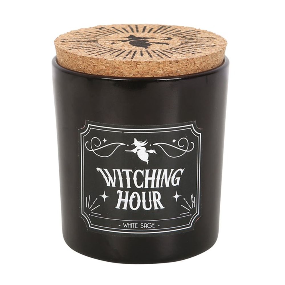 Indulge your senses with an enchanting blend of darkness and allure with this Witching Hour fragranced candle. Infused with the captivating scent of white sage, its bewitching aroma will put you under its spell. Approximately 21 hours burn time