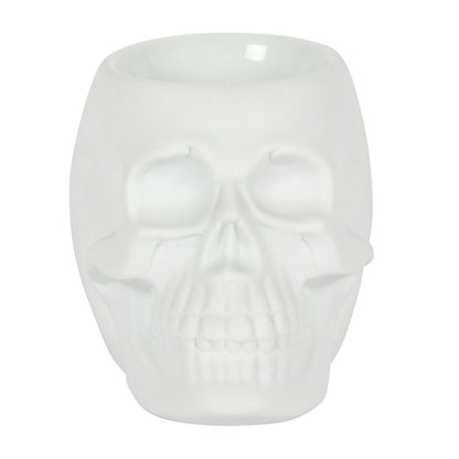 This matt white ceramic oil burner in the shape of a skull is sure to be a talking point in any home. Perfect for Halloween or for those who are looking for something different and unusual the burner features a deep bowl and can be used with both fragrance oils and wax melts