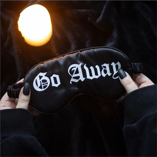 GO AWAY GOTHIC SATIN SLEEP MASK