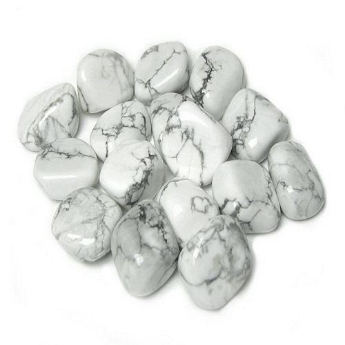 White Howlite Polished Crystal Tumble Stone